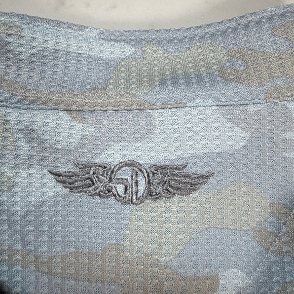 Straight Down Mens XL Camo Quarter Zip Pullover Nemacolin Field Club - Picture 4 of 10